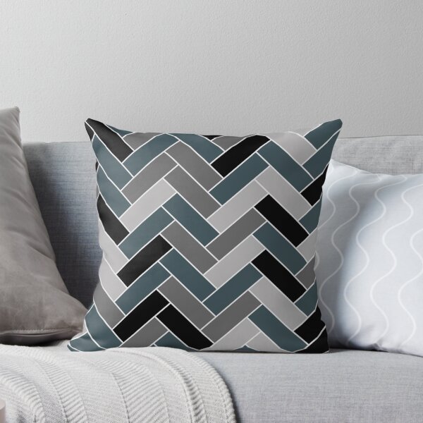 Item preview, Dark Blue Black Gray Herringbone Pattern Pairs Valspar 2023 COTY Everglade Deck 5011-3 designed and sold by ColorOfTheYears.