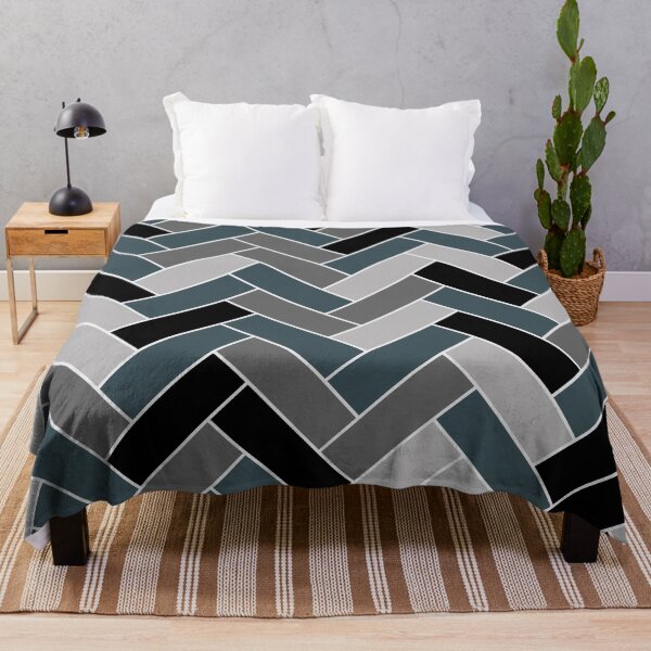 Item preview, Dark Blue Black Gray Herringbone Pattern Pairs Valspar 2023 COTY Everglade Deck 5011-3 designed and sold by ColorOfTheYears.