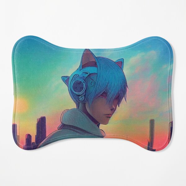 Futuristic anime CatBoy gifts for manga lovers | Sticker
