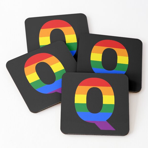 Item preview, Pride Rainbow Initial Letter Q Name Customized designed and sold by prideXrainbow.