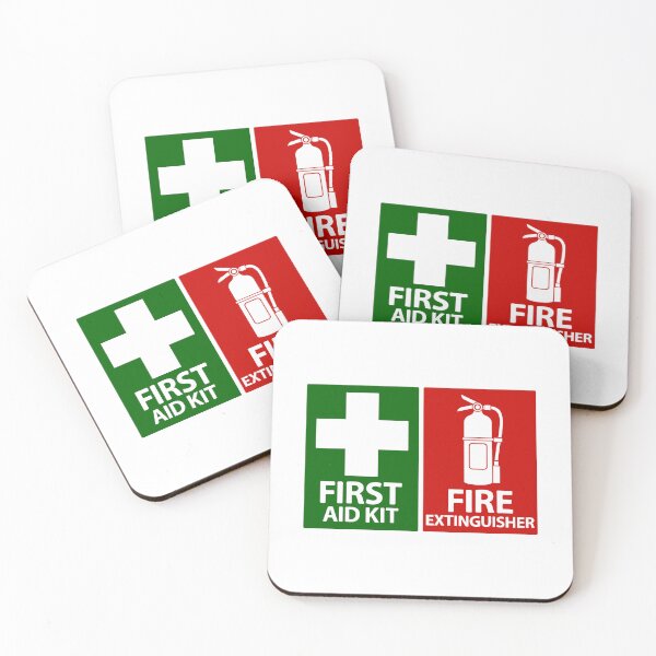 Item preview, Fire Extinguisher First Aid kit Sign Green White Red designed and sold by richter74.