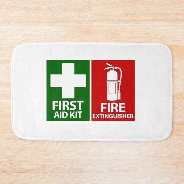 Item preview, Fire Extinguisher First Aid kit Sign Green White Red designed and sold by richter74.