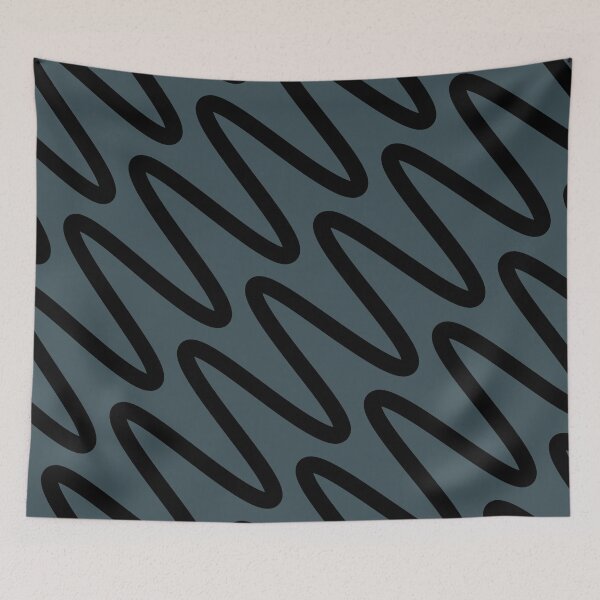 Item preview, Dark Blue Black Minimal Diagonal Zigzag Stripe Pattern Pairs Valspar 2023 COTY Everglade Deck 5011-3 designed and sold by ColorOfTheYears.