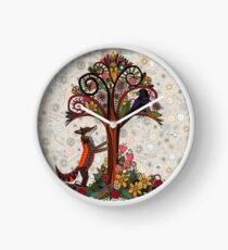 fox and crow Clock
