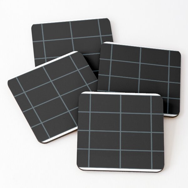 Item preview, Dark Blue Black Tile Grid Check Pattern Pairs Valspar 2023 COTY Everglade Deck 5011-3 designed and sold by ColorOfTheYears.