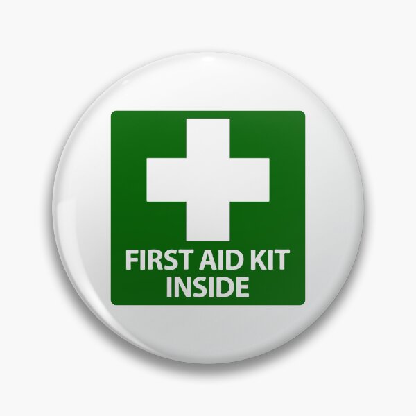 Item preview, First Aid kit Inside Sign Green White Cross designed and sold by richter74.
