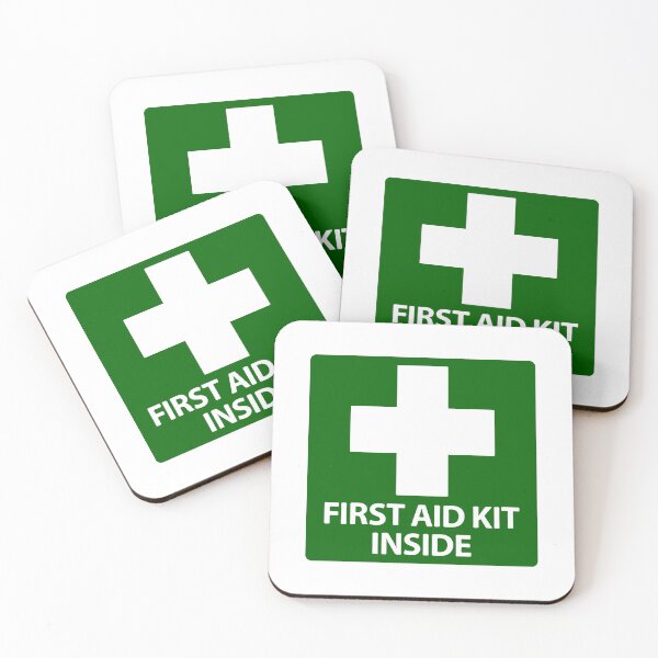 Item preview, First Aid kit Inside Sign Green White Cross designed and sold by richter74.