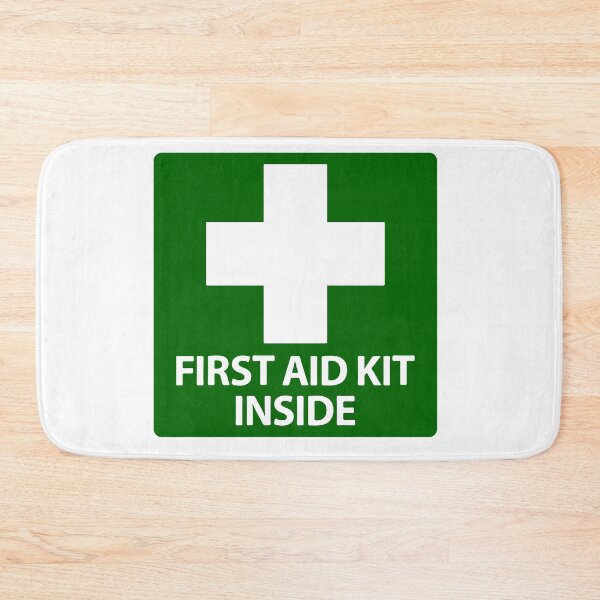 Item preview, First Aid kit Inside Sign Green White Cross designed and sold by richter74.