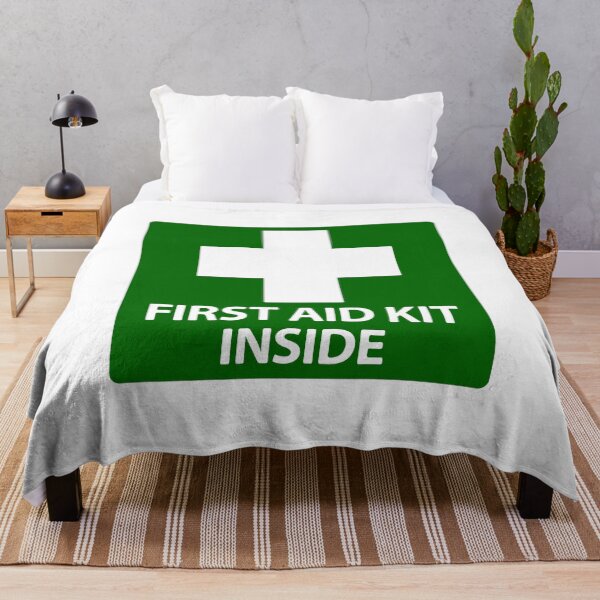 Item preview, First Aid kit Inside Sign Green White Cross designed and sold by richter74.