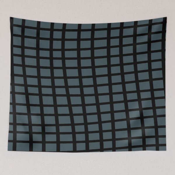 Item preview, Dark Blue Black Wavy Grid Pattern Pairs Valspar 2023 COTY Everglade Deck 5011-3 designed and sold by ColorOfTheYears.