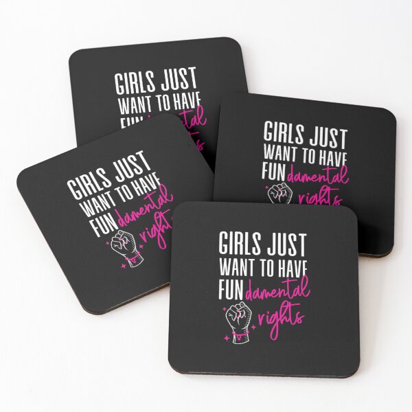 Aperçu de l'œuvre Les filles drôles veulent juste avoir un cadeau fondamental des droits de l'homme pour les filles T-shirt premium échancré créée et vendue par TobHatfield.
