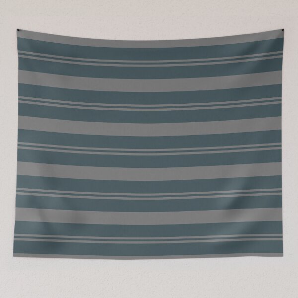 Aperçu de l'œuvre Dark Blue Gray Stripe Horizontal Pattern Pairs Valspar 2023 COTY Everglade Deck 5011-3 créée et vendue par ColorOfTheYears.