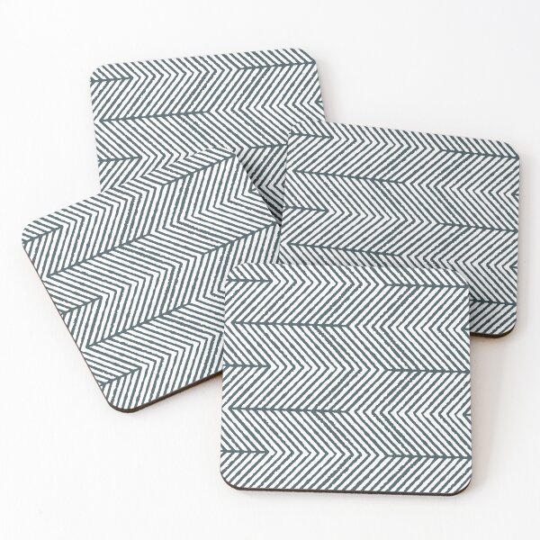 Item preview, Dark Blue White Abstract Diagonal Chevron Stripe Pattern Valspar 2023 COTY Everglade Deck 5011-3 designed and sold by ColorOfTheYears.