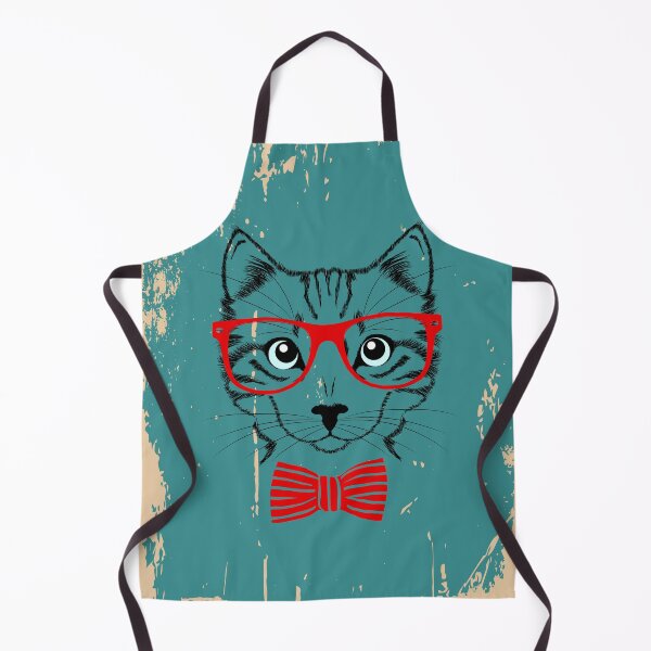 Item preview, Vintage Hipster Cat with Red Glasses and Bow Tie designed and sold by tanabe.