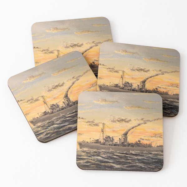 Item preview, Corvette K63 Warship in the Arctic Sea  designed and sold by Mackenzie Moulton International Artist .