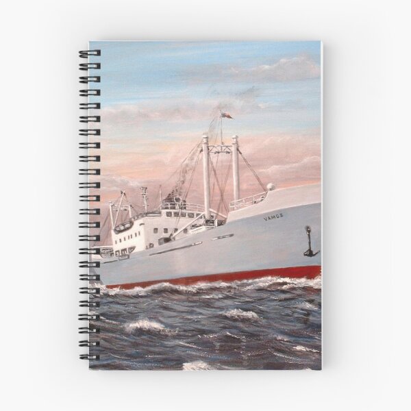 Item preview, CARGO SHIP VAMOS AT SEA designed and sold by Mackenzie Moulton International Artist .