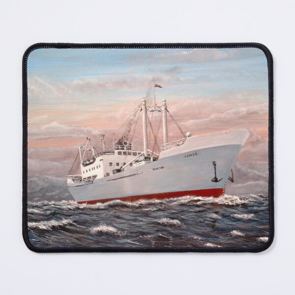 Item preview, CARGO SHIP VAMOS AT SEA designed and sold by Mackenzie Moulton International Artist .