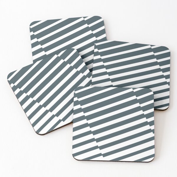 Item preview, Dark Blue White Diagonal Offset Stripe Pattern Pairs Valspar 2023 COTY Everglade Deck 5011-3 designed and sold by ColorOfTheYears.