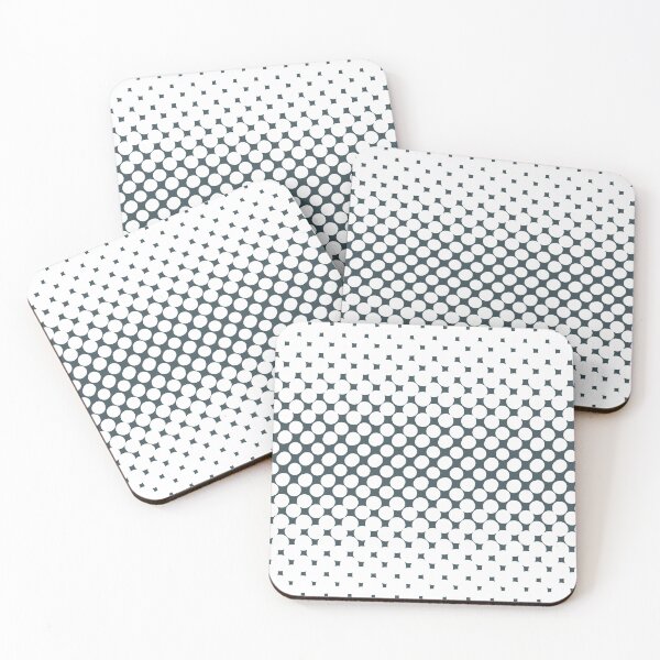 Item preview, Dark Blue White Halftone Abstract Polka Dot Pattern Pairs Valspar 2023 COTY Everglade Deck 5011-3 designed and sold by ColorOfTheYears.