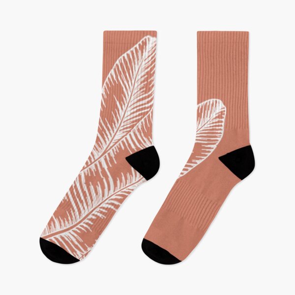 Artikelvorschau, Bananenblätter Boho Burnt Orange Tropical Plant Line Art Terrakotta entworfen und verkauft von AichaShopS.