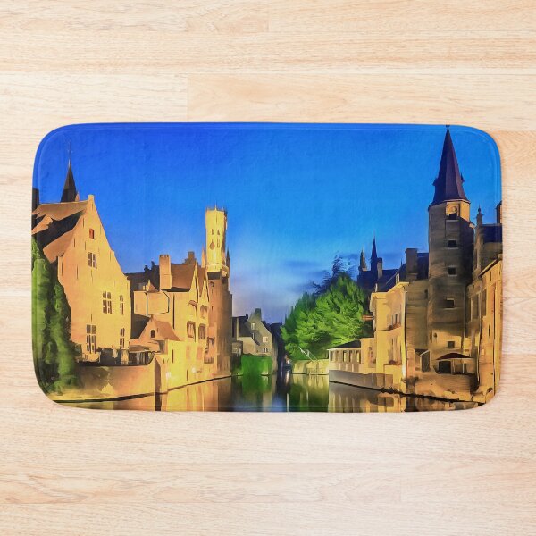 Item preview, Brugge Canal by Night (Painting) designed and sold by cmphotographs.