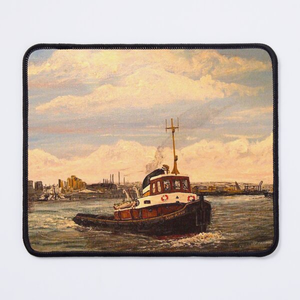 Item preview, SUN TUG AT BLACWALL POINT RIVER THAMES LONDON designed and sold by Mackenzie Moulton International Artist .