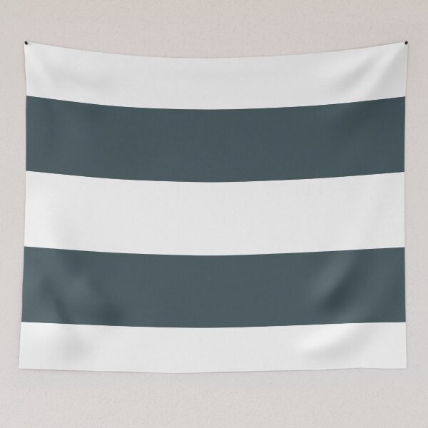 Item preview, Dark Blue White Minimal Horizontal Stripe Pattern Pairs Valspar 2023 COTY Everglade Deck 5011-3 designed and sold by ColorOfTheYears.
