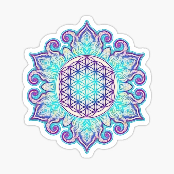 Flower Of Life - Indian Mandala 2 Sticker