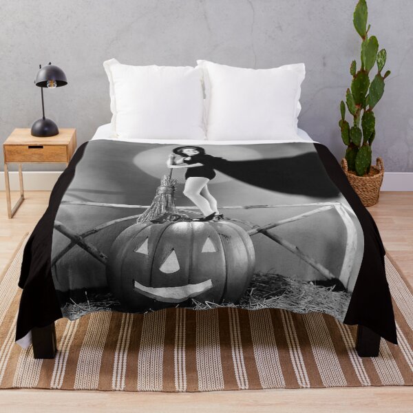 Item preview, The Witch standing on Halloween Scary, Evil Pumpkin - Funny Pumpkin Head designed and sold by VintageManiac.