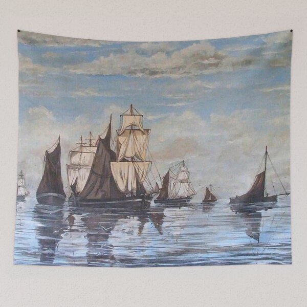 Item preview, DUTCH SHIPS PICKING UP COAL AT EXMOUTH, DEVON designed and sold by Mackenzie Moulton International Artist .
