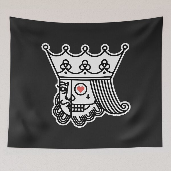 Item preview, Skull of the King of hearts , Playing cards tattoo sticker/shirt designed and sold by zahirshop.
