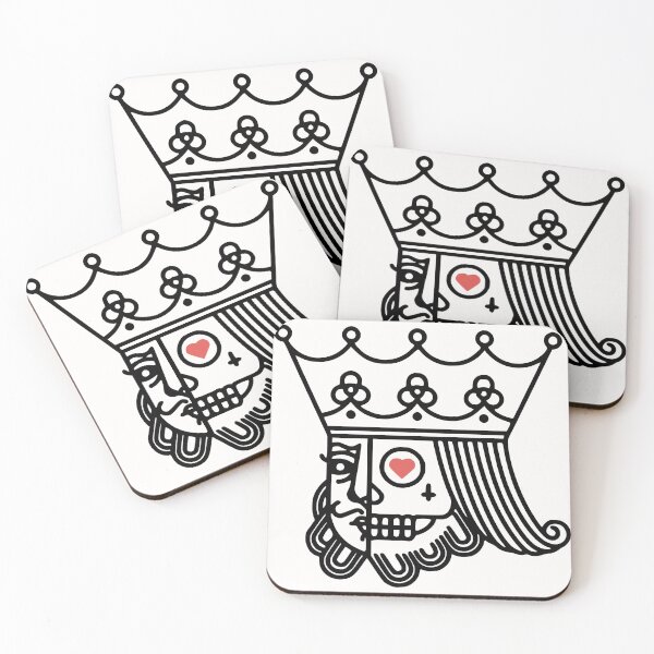 Item preview,  Skull of the King of hearts , Playing cards tattoo sticker/shirt designed and sold by zahirshop.