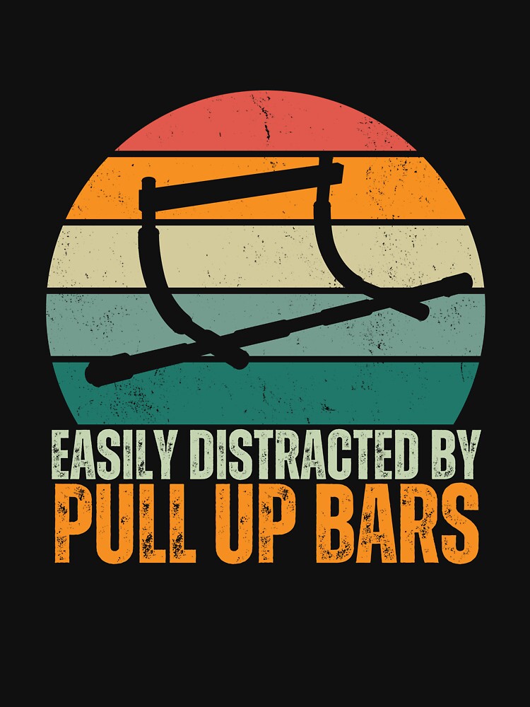 "Retro Pull Up Bar Funny Calisthenics Meme" Tshirt for Sale by
