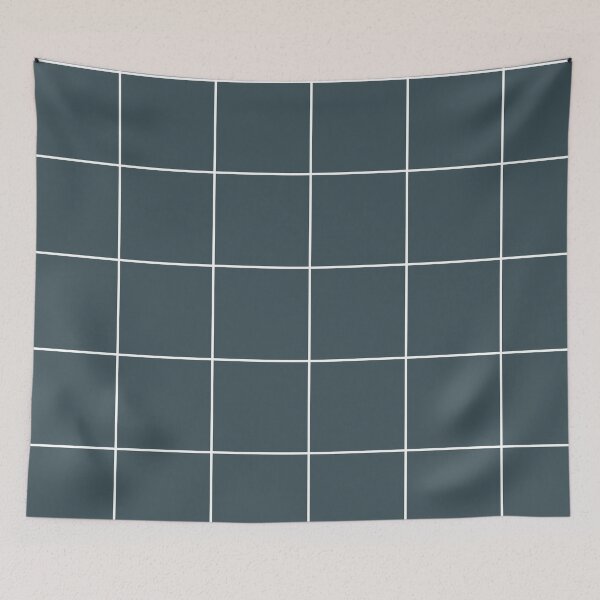 Item preview, Dark Blue White Minimal Square Diamond Grid Pattern 2 Pairs Valspar 2023 COTY Everglade Deck 5011-3 designed and sold by ColorOfTheYears.