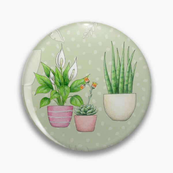 Item preview, Houseplants on sage spotty designed and sold by HazelFisher.