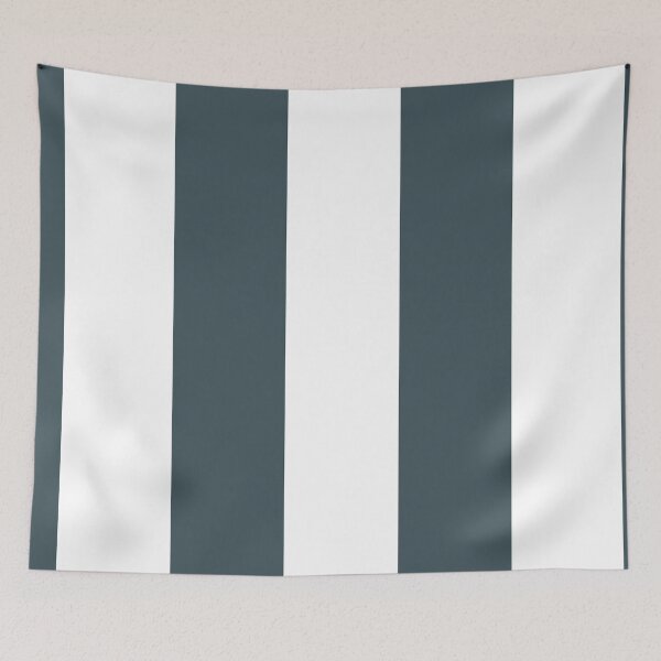 Item preview, Dark Blue White Minimal Vertical Stripe Pattern Pairs Valspar 2023 COTY Everglade Deck 5011-3 designed and sold by ColorOfTheYears.