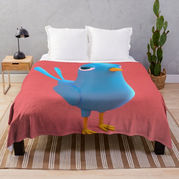 Item preview, cute cartoon blue bird designed and sold by justplainwords.