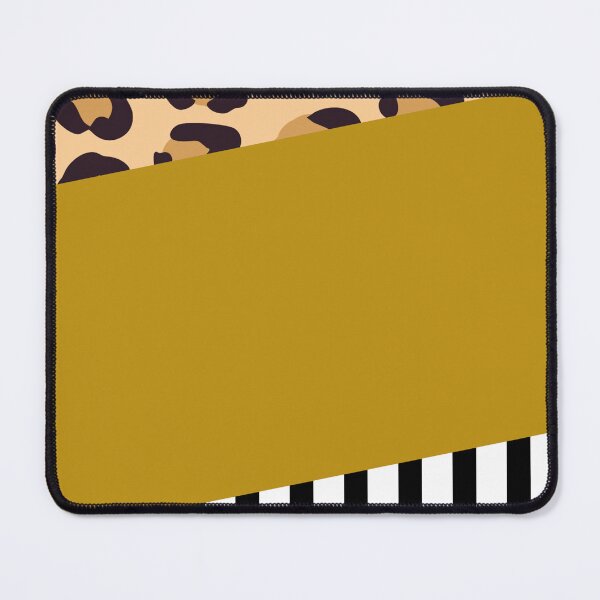Item preview, Black Stripes Pattern With Dotted Pattern Leopard mustard yellow designed and sold by AichaShopS.