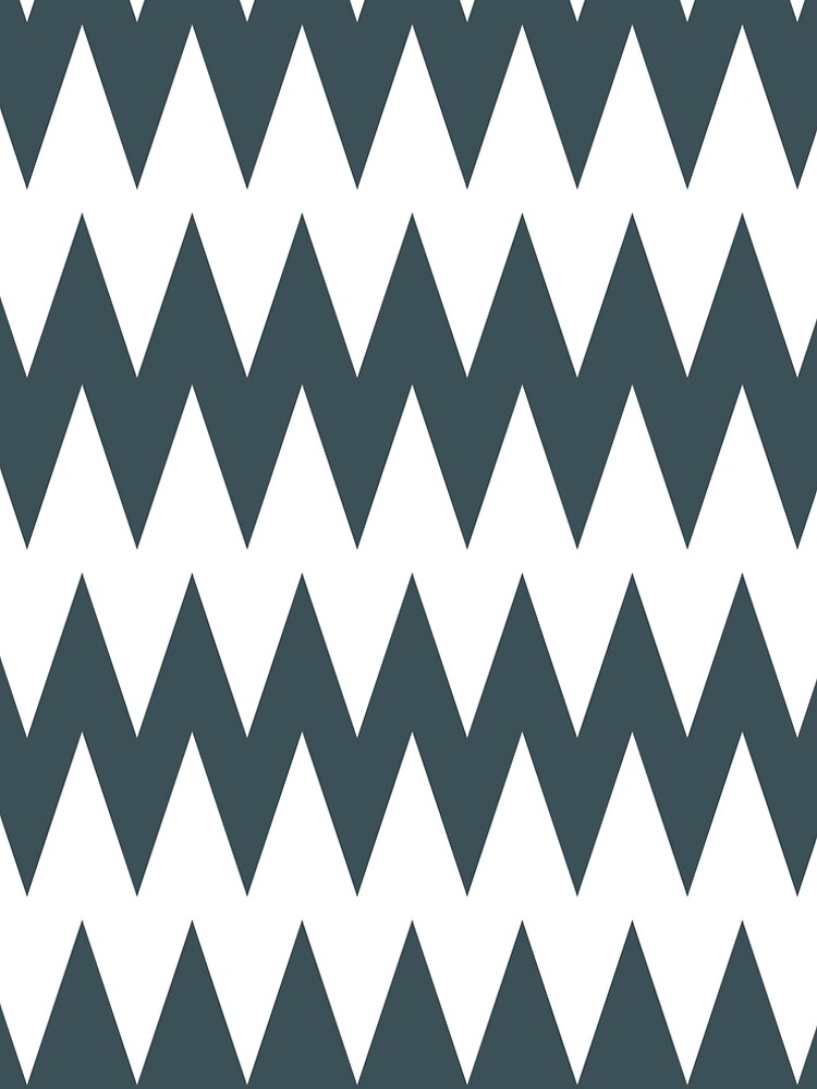 Aperçu 5 sur 5. Robe trapèze avec l'œuvre Dark Blue White Zigzag Rippled Horizontal Stripe Pattern Valspar 2023 COTY Everglade Deck 5011-3 créée et vendue par ColorOfTheYears.