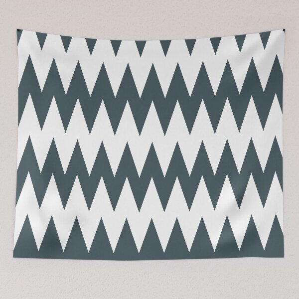 Item preview, Dark Blue White Zigzag Rippled Horizontal Stripe Pattern Valspar 2023 COTY Everglade Deck 5011-3 designed and sold by ColorOfTheYears.