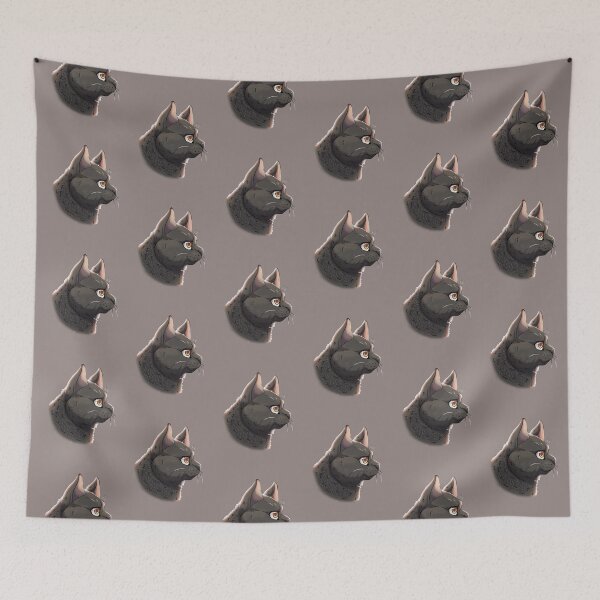 Item preview, Black British Shorthair Side Portrait designed and sold by Bamsdrawz.
