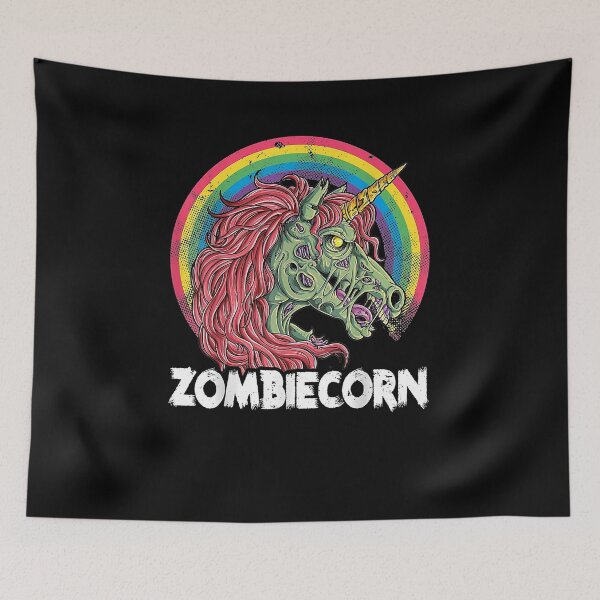 Item preview, Zombiecorn Unicorn Zombie Halloween Best black designed and sold by sobiloprater7.