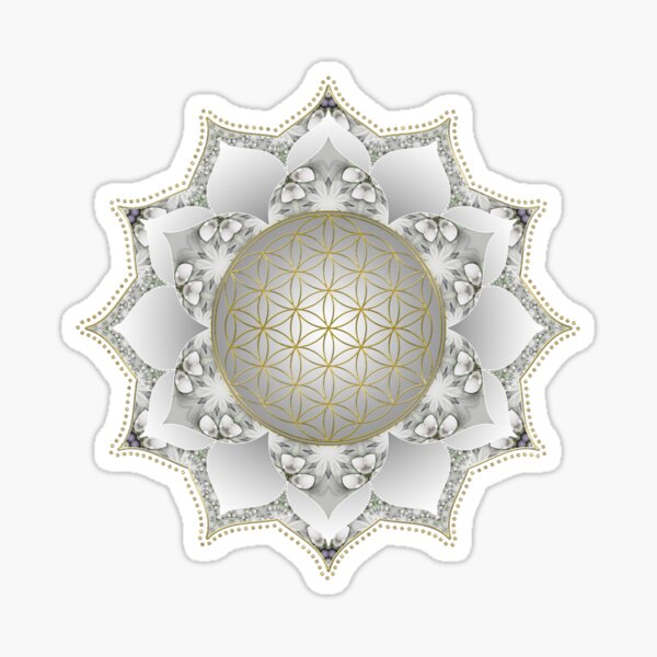 Flower Of Life - Sacred Geometry Blossoms Mandala 1 Sticker