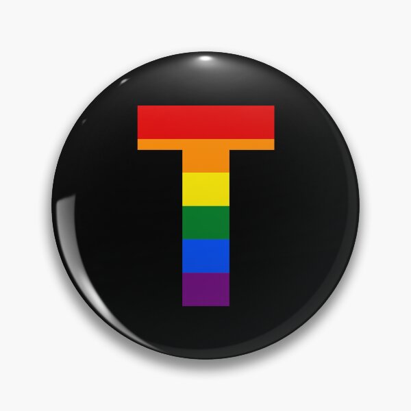 Item preview, Pride Rainbow Initial Letter T Name Customized designed and sold by prideXrainbow.