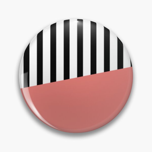 Aperçu de l'œuvre Motif de rayures blanches noires avec rose créée et vendue par AichaShopS.