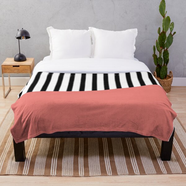 Aperçu de l'œuvre Motif de rayures blanches noires avec rose créée et vendue par AichaShopS.