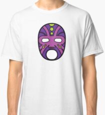 "Lucha Libre" (Free Fight) Mexican Wrestling Mask Purple Classic T-Shirt