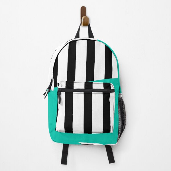 Item preview, Black White Stripes Pattern With Teal designed and sold by AichaShopS.