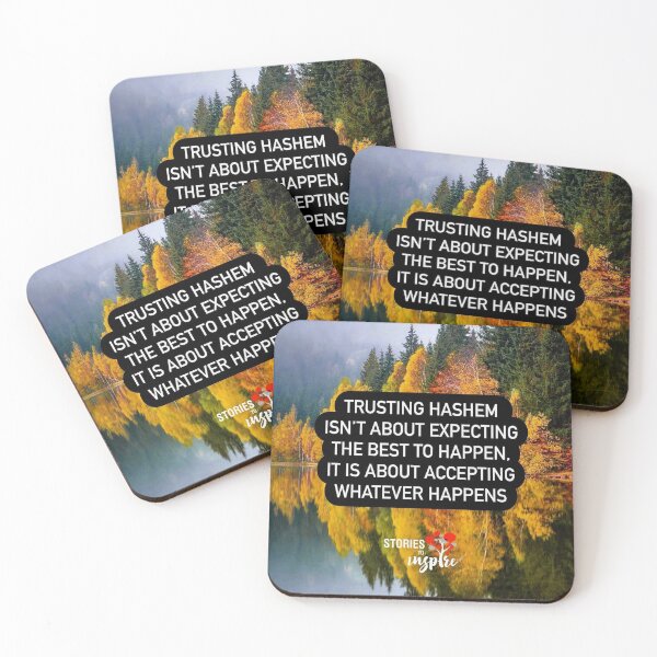 Item preview, Trusting Hashem isn't about expecting the best to happen. It is about accepting whatever happens designed and sold by Stories To Inspire - Motivational Jewish Quotes.