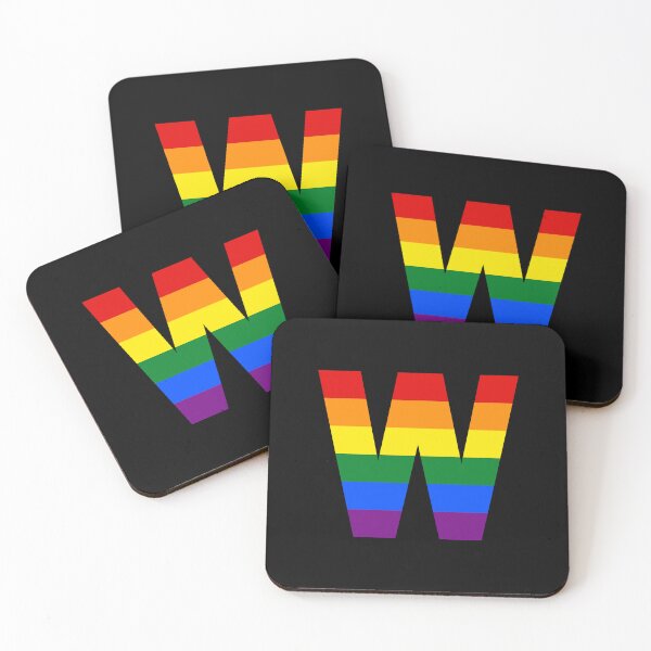 Item preview, Pride Rainbow Initial Letter W Name Customized designed and sold by prideXrainbow.